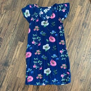 Old Navy • Navy Floral Flutter Sleeve Shift Dress